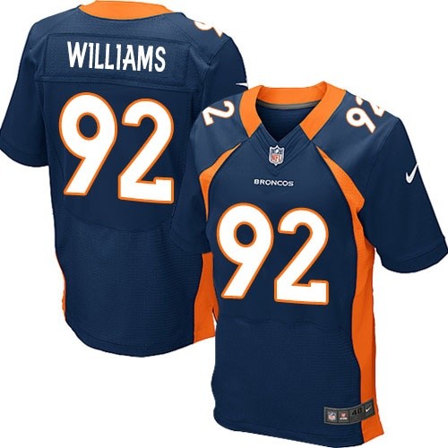 Men's Elite Sylvester Williams Nike Jersey Navy Blue Alternate - #92 NFL Denver Broncos